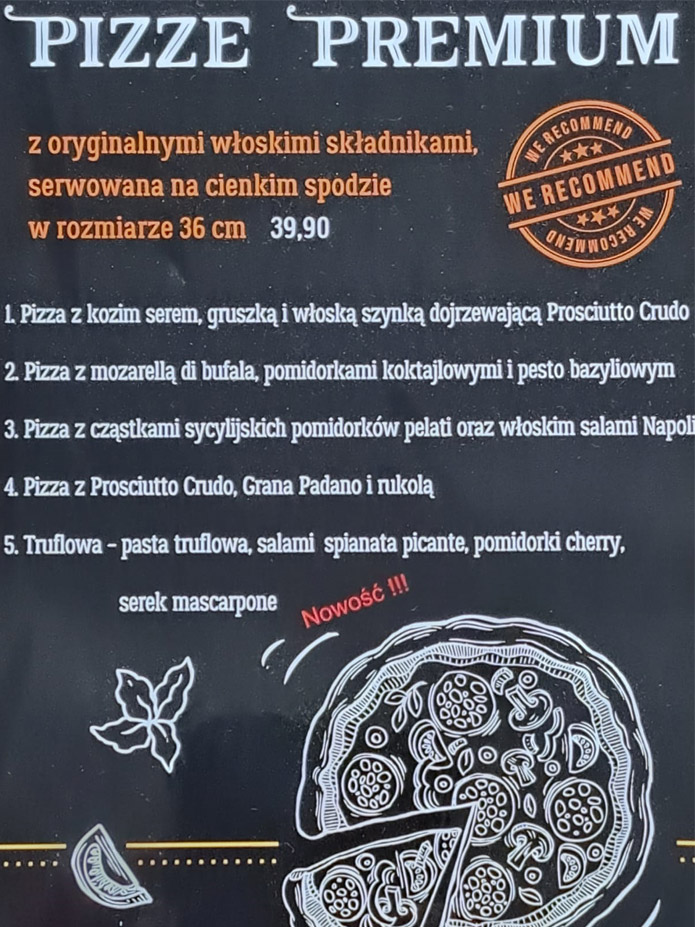 Pizze premium